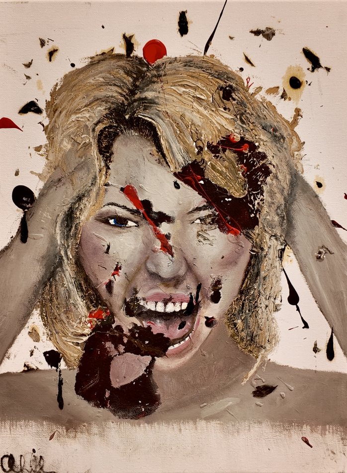 Anger, oil artwork by Annelise Hill