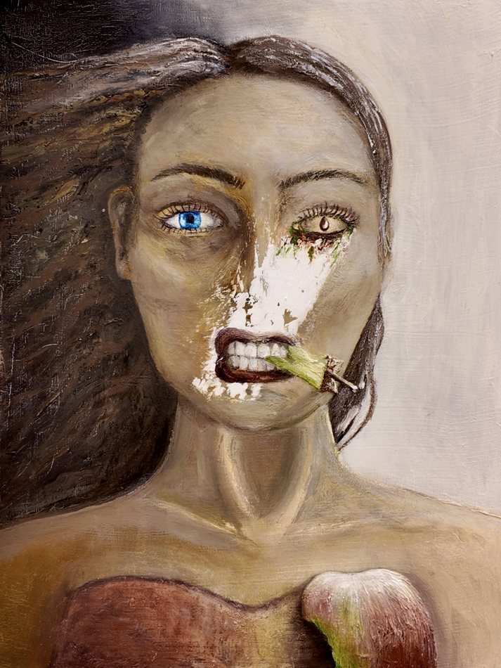 Apple of My Eye, oil artwork by Annelise Hill