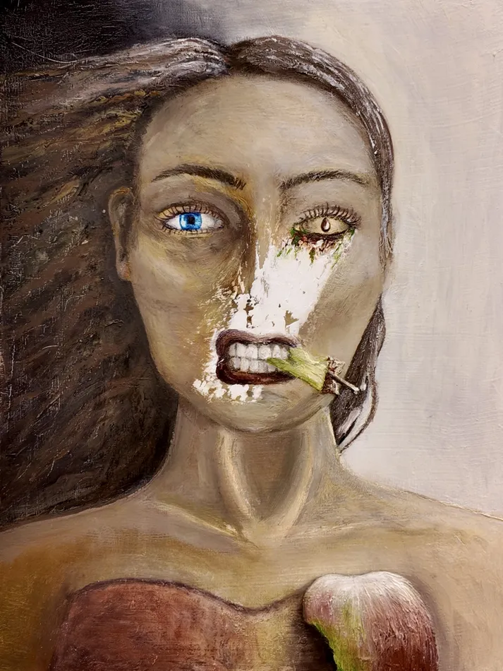 Apple of My Eye, oil artwork by Annelise Hill