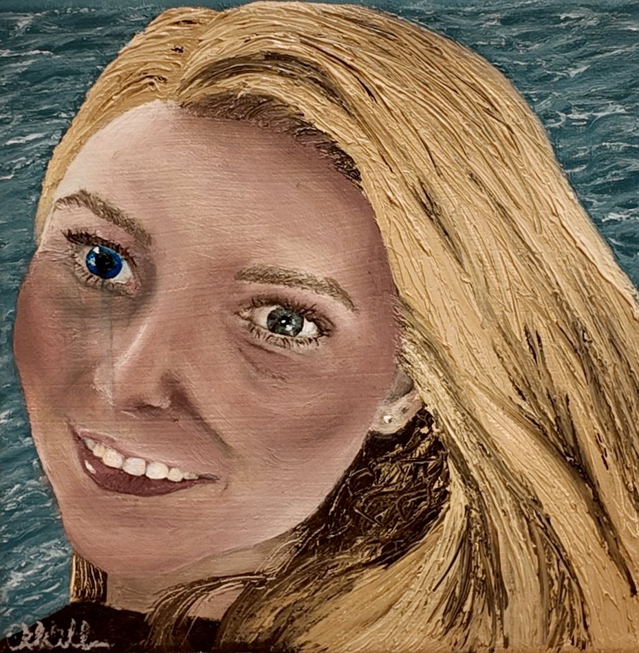 Chloe, oil artwork by Annelise Hill