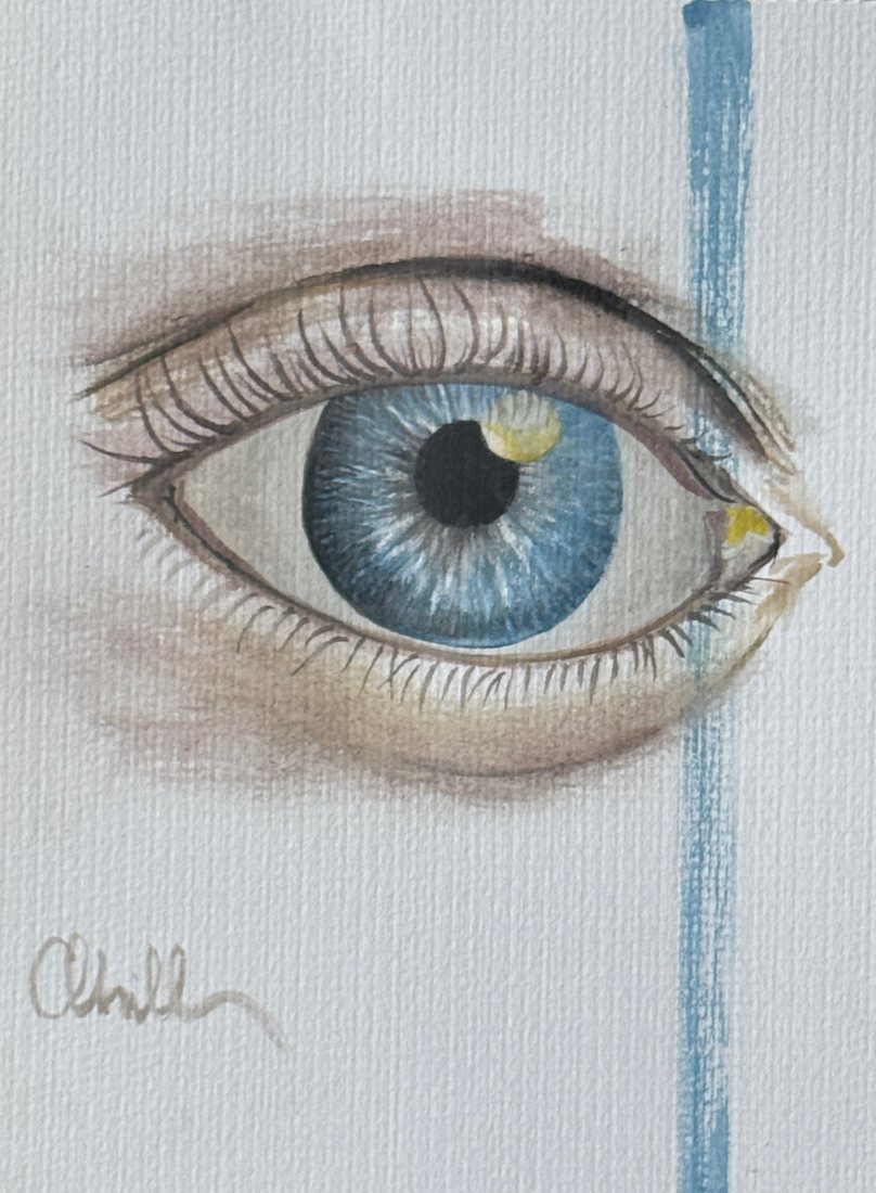 Eye Study, watercolour artwork by Annelise Hill