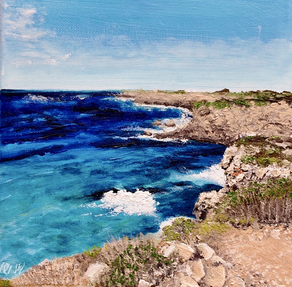 Menorca, oil artwork by Annelise Hill