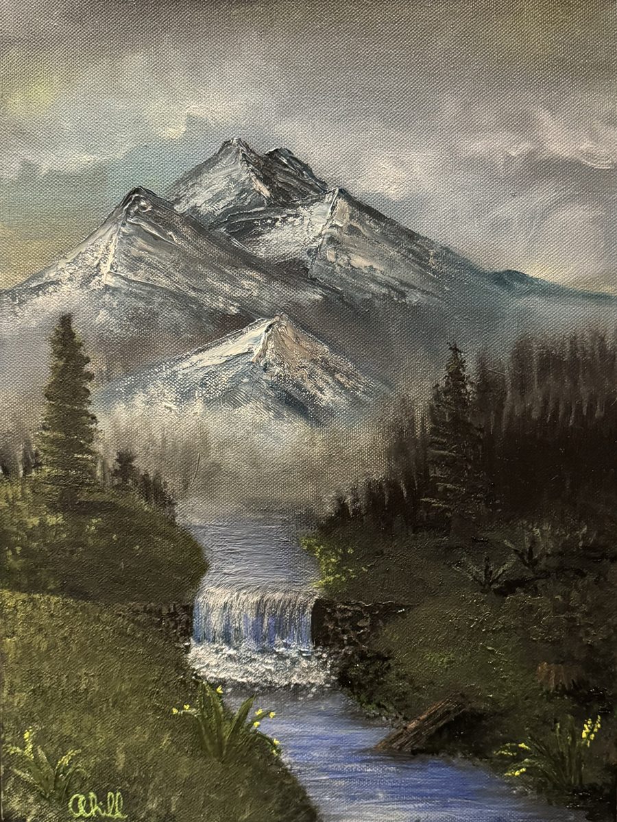Mountains of My Imagination, oil painting by Annelise Hill