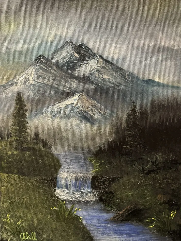 Mountains of My Imagination, oil painting by Annelise Hill