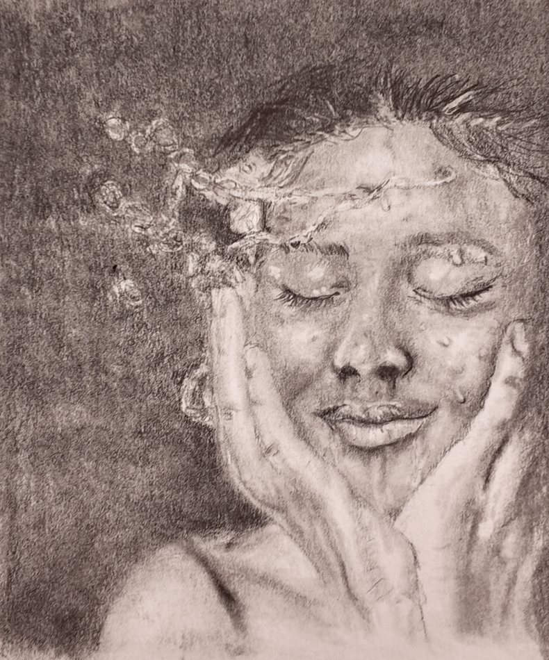 Overthinking, Pt. 2, graphite artwork by Annelise Hill