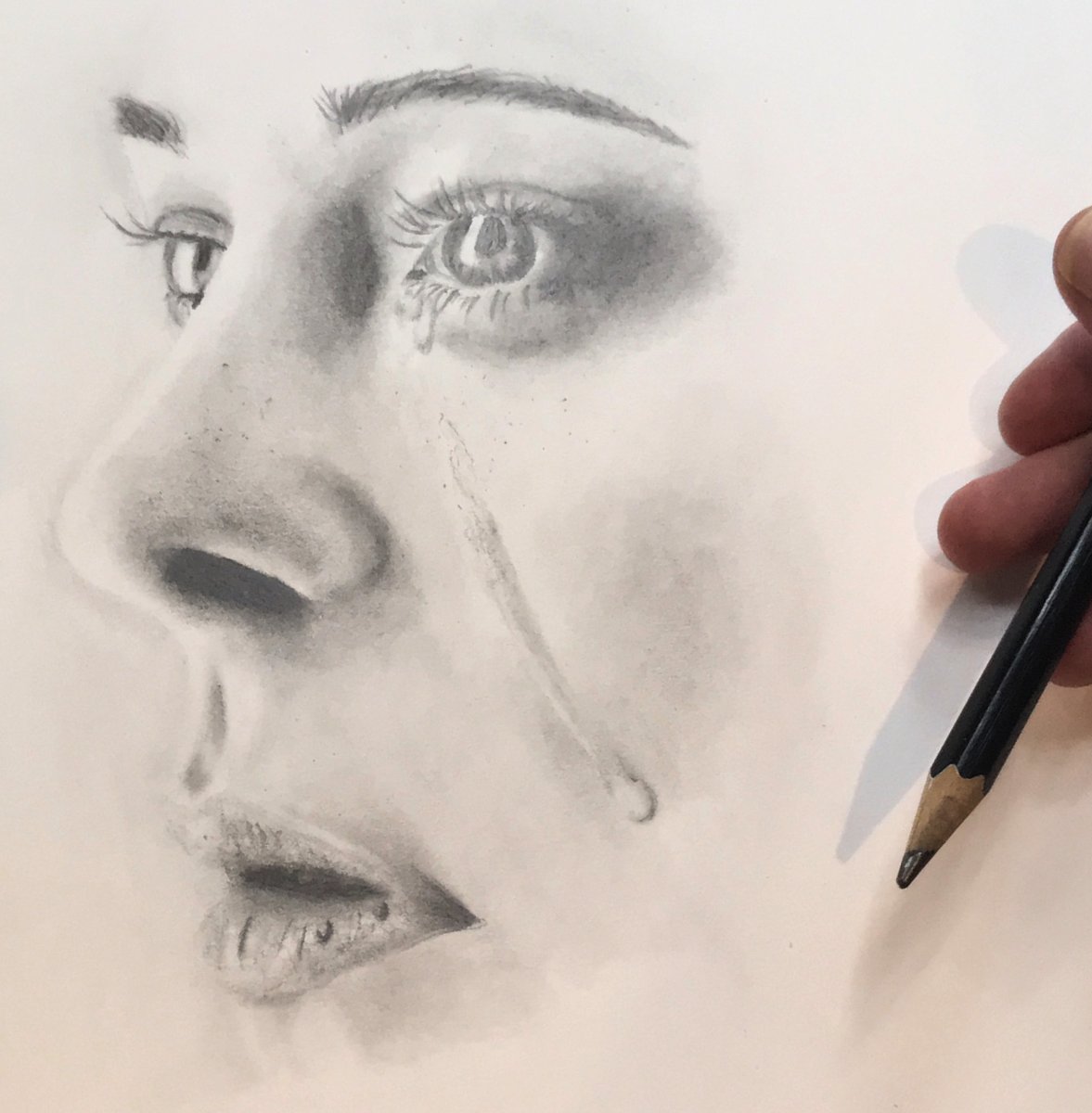 Portrait Study, graphite artwork by Annelise Hill