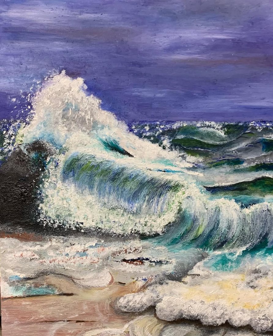 Restless Tide, oil artwork by Annelise Hill