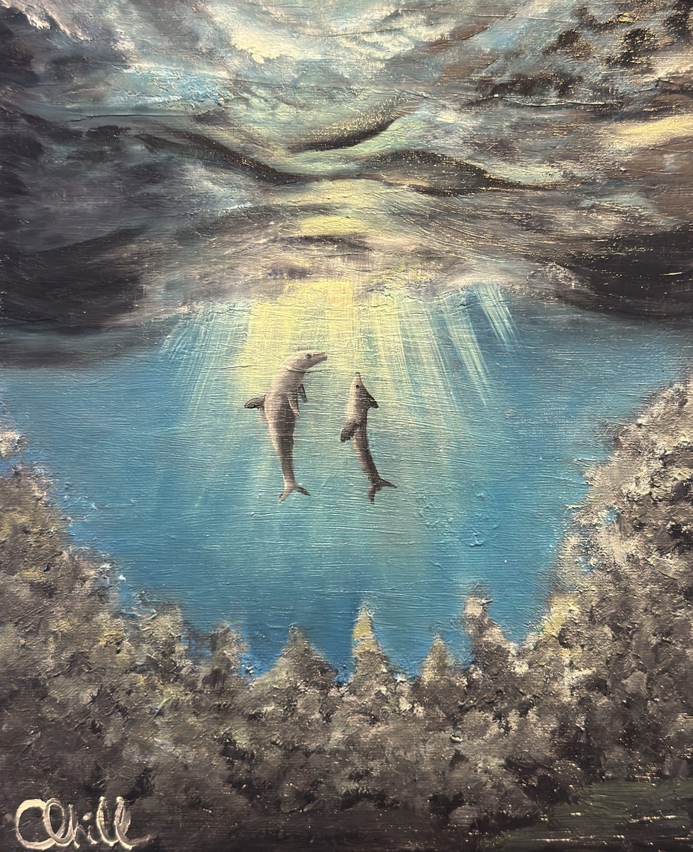 Together, oil artwork by Annelise Hill