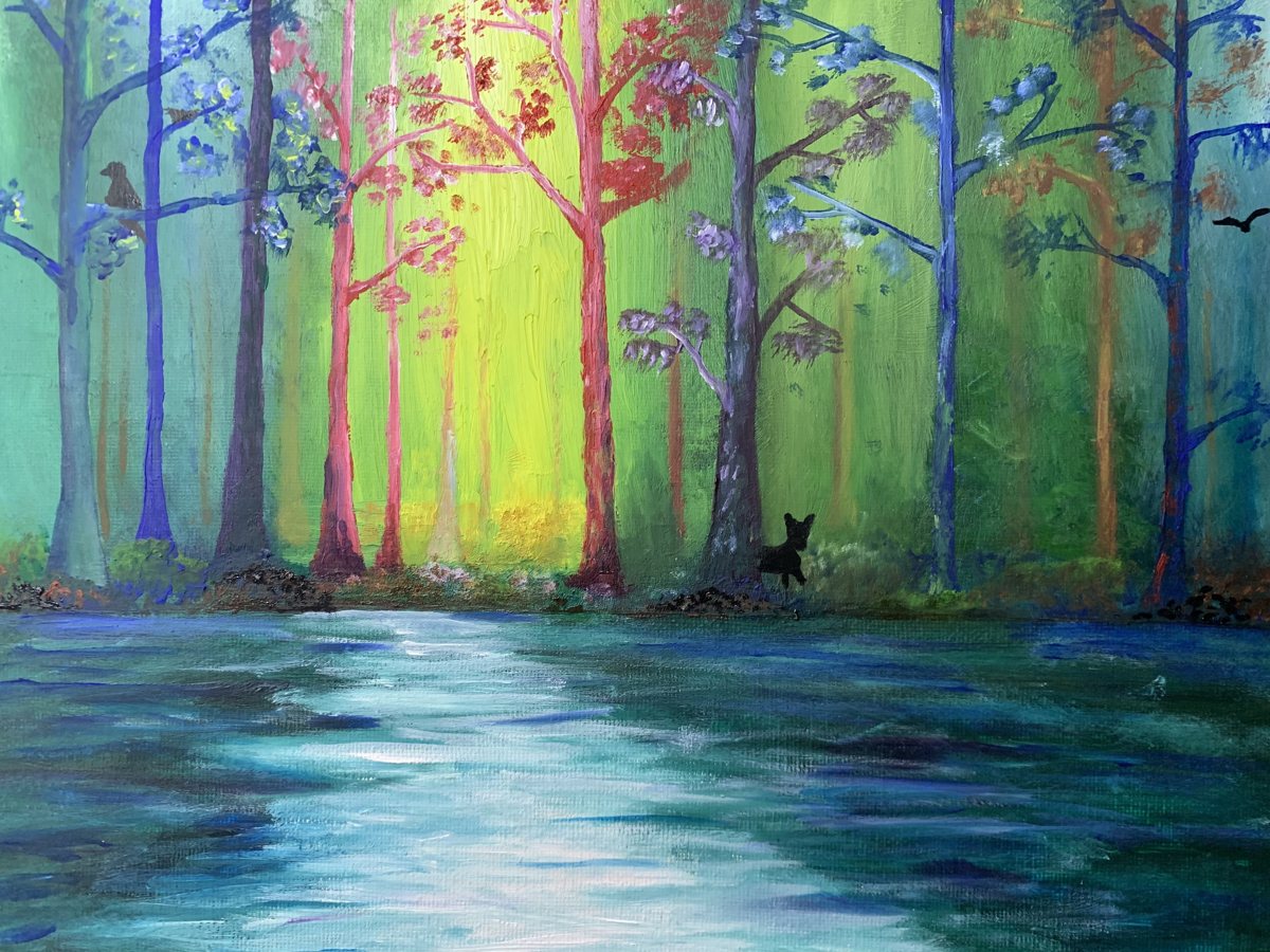 Woodland Pt. 1, oil artwork by Annelise Hill